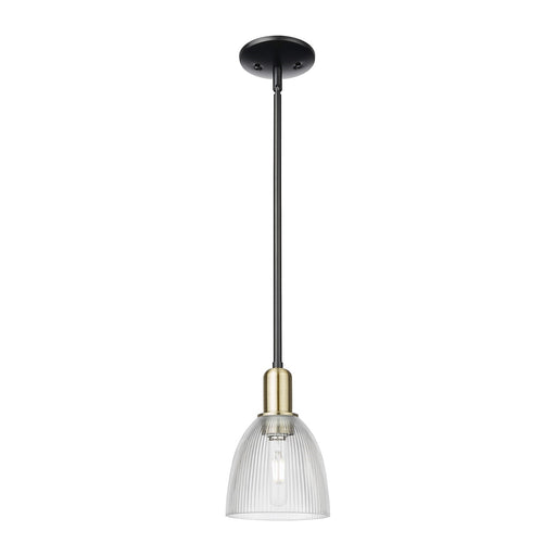 Innovations Castile 6in 1-Light Mini Pendant | Industrial Black Antique Brass and Clear Glass | Kitchen Island & Dining Room | 6 x | Model 716-1S-BAB-G382