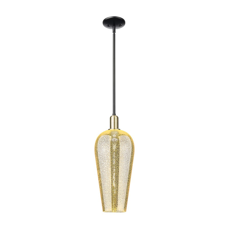 Innovations Chelsea 1Lt 8" Stem Mini Pendant, BKBS/Mercury - 716-1S-BAB-G456-8ME