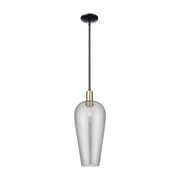 Innovations Chelsea 1Lt 8" Stem Mini Pendant, BKBS/Smoke - 716-1S-BAB-G456-8SM