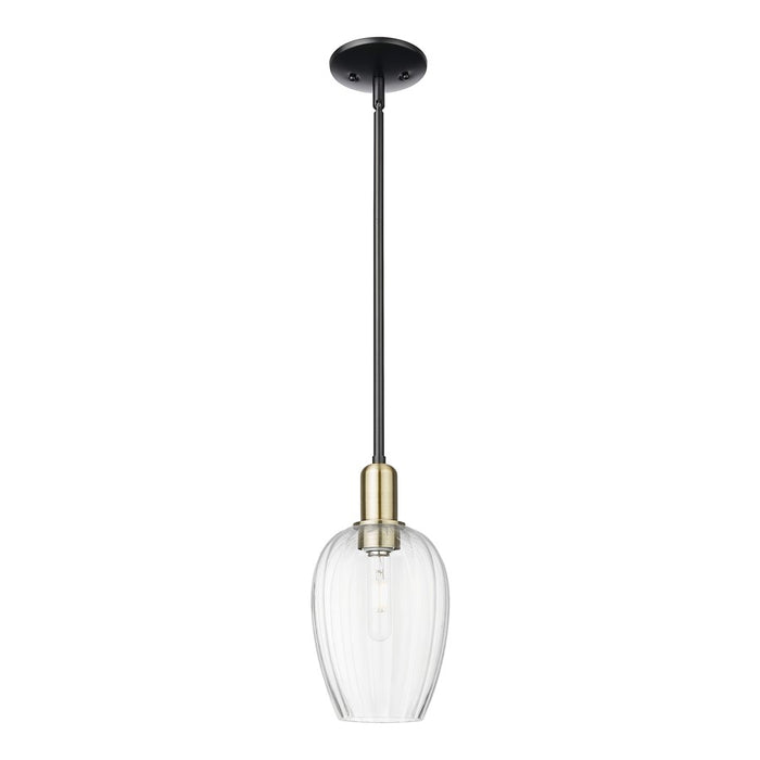 Innovations Preston 1Lt 6" Flute Stem Mini Pendant, BKS/CL - 716-1S-BAB-G457-6CL