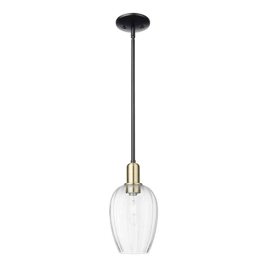 Innovations Preston 1Lt 6" Flute Stem Mini Pendant, BKS/CL - 716-1S-BAB-G457-6CL