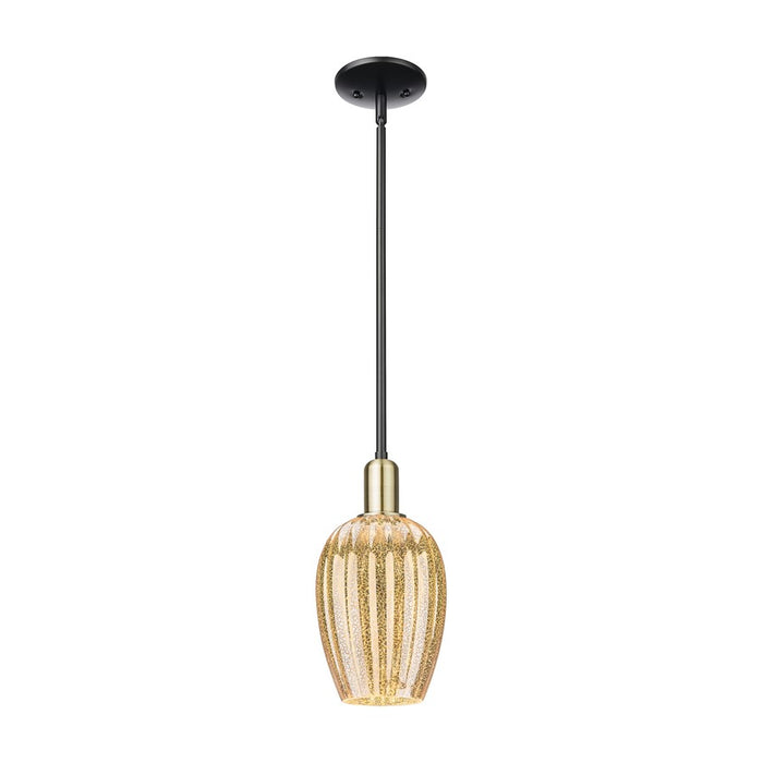 Innovations Preston 1Lt 6" Flute Stem Mini Pendant, BKS/MC - 716-1S-BAB-G457-6ME