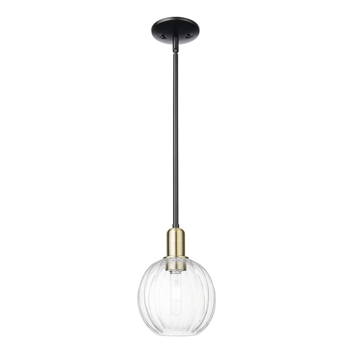 Innovations Preston 1Lt 7" Globe Stem Mini Pendant, BKS/CL - 716-1S-BAB-G458-7CL