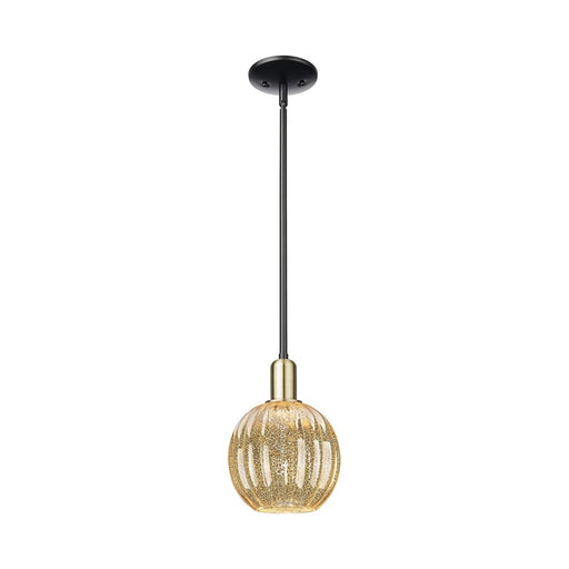 Innovations Preston 1Lt 7" Globe Stem Mini Pendant, BKS/MC - 716-1S-BAB-G458-7ME