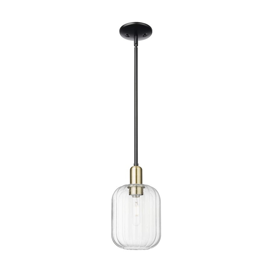 Innovations Preston 1Lt 7" Jar Stem Mini Pendant, BKS/CL - 716-1S-BAB-G460-7CL