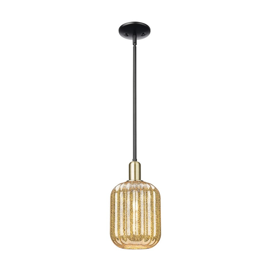 Innovations Preston 1Lt 7" Jar Stem Mini Pendant, BKBS/MC - 716-1S-BAB-G460-7ME