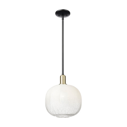 Innovations Brookhaven Sphere 1-Light Mini Pendant | Industrial Black Antique Brass and Opal Glass | Kitchen Island & Dining | Model 716-1S-BAB-G481-10OP