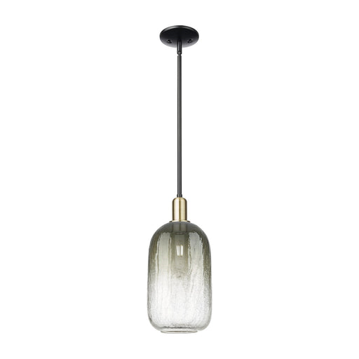 Innovations Brookhaven Cloche 7in 1-Light Mini Pendant | Industrial Black Antique Brass and Slate Glass | Kitchen Island | 7 x | Model 716-1S-BAB-G482-7SL