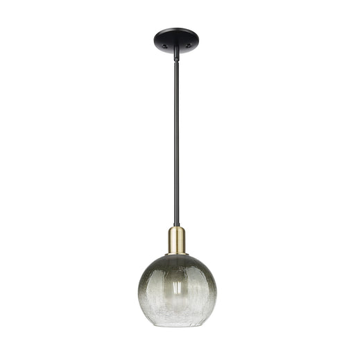 Innovations Brookhaven Globe 1-Light Mini Pendant | Industrial Black Antique Brass Steel and Slate Glass | Kitchen Island & | Model 716-1S-BAB-G483-8SL