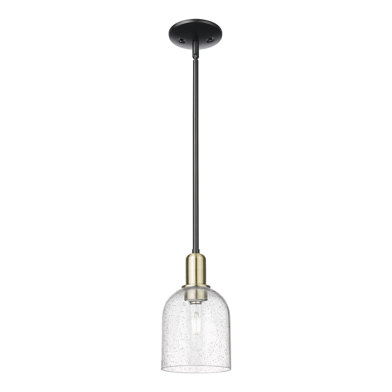 Innovations Bella 6in 1-Light Mini Pendant | Industrial Black Antique Brass Steel and Seedy Glass | Kitchen Island & Dining | Model 716-1S-BAB-G558-6SDY
