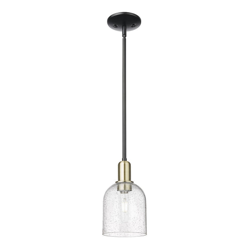 Innovations Bella 6in 1-Light Mini Pendant | Industrial Black Antique Brass Steel and Seedy Glass | Kitchen Island & Dining | Model 716-1S-BAB-G558-6SDY