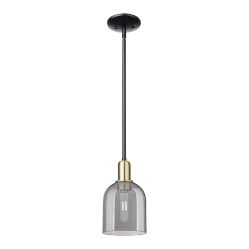 Innovations Bella 6in 1-Light Mini Pendant | Industrial Black Antique Brass and Light Smoke Glass | Kitchen Island & Dining | Model 716-1S-BAB-G558-6SM