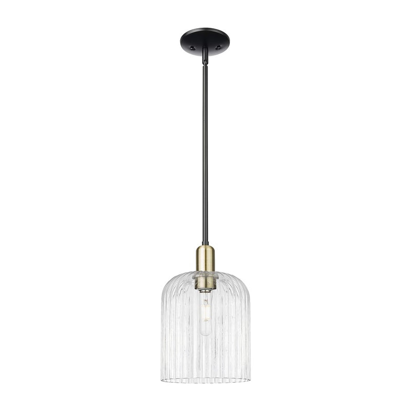 Innovations Bridal Veil 1Lt 8" Stem Mini Pendant, BKS/CL - 716-1S-BAB-G559-8CL