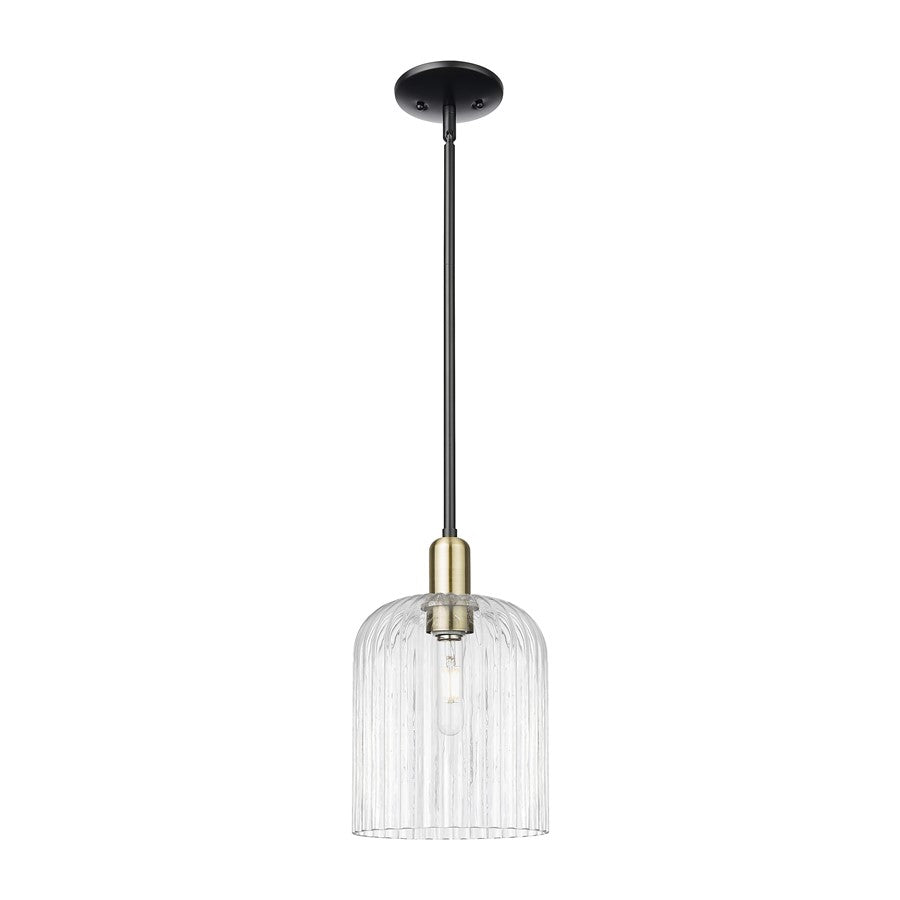 Innovations Bridal Veil 1Lt 8" Stem Mini Pendant, BKS/CL - 716-1S-BAB-G559-8CL