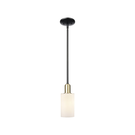 Innovations Clymer 4in 1-Light Mini Pendant | Industrial Black Antique Brass Steel and Matte White Glass | Kitchen Island & Dining | Model 716-1S-BAB-G801