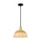 Innovations NB Dome 1Lt Stem Mini Pendant/12" BKS/NF - 716-1S-BAB-NBD2-12-NAT