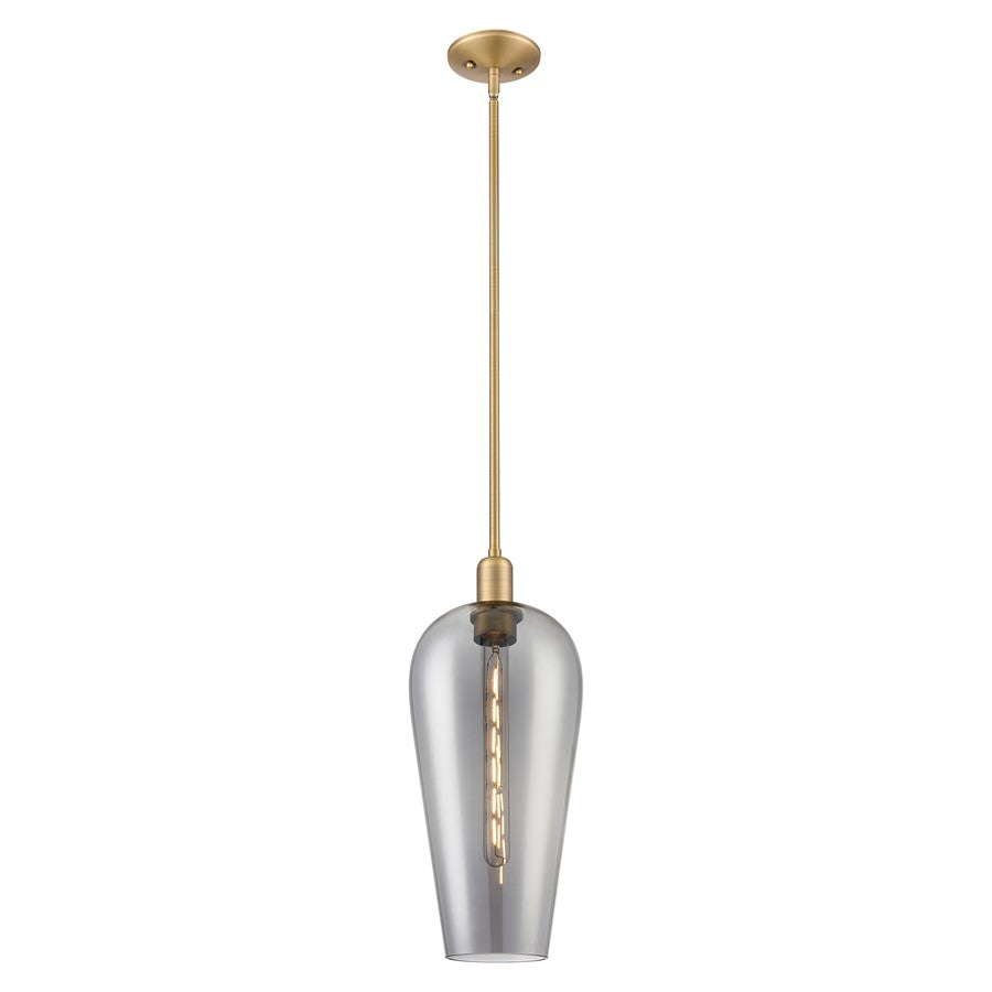 Innovations Chelsea 8" Stem Mini Pendant, BB/Smoke - 716-1S-BB-G456-8SM