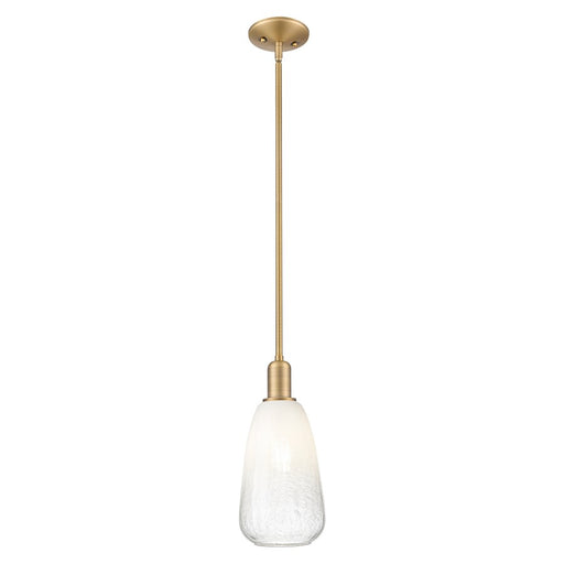 Innovations Brookhaven Almond 6" Stem Mini Pendant, BB/Opal - 716-1S-BB-G480-6OP
