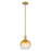 Innovations Brookhaven Globe 8" Stem Mini Pendant, BB/Amber - 716-1S-BB-G483-8AM