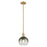 Innovations Brookhaven Globe 8" Stem Mini Pendant, BB/Slate - 716-1S-BB-G483-8SL