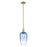 Innovations Brookhaven Flute 7" Stem Mini Pendant, BB/Blue - 716-1S-BB-G484-7SB