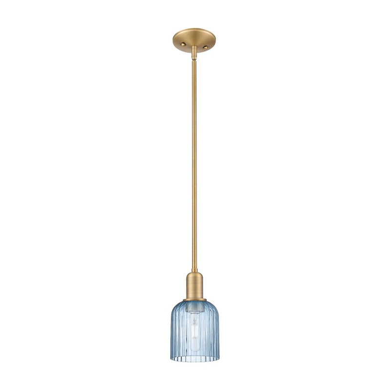Innovations Bridal Veil 1Lt 5" Stem Mini Pendant, BB/Blue - 716-1S-BB-G559-5BL