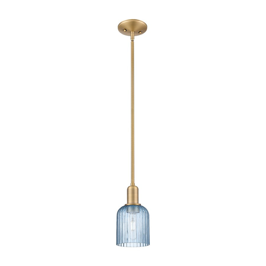 Innovations Bridal Veil 1Lt 5" Stem Mini Pendant, BB/Blue - 716-1S-BB-G559-5BL