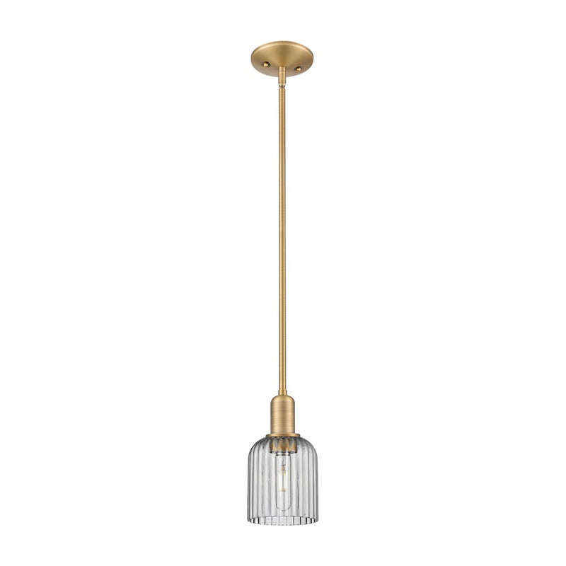 Innovations Bridal Veil 1Lt 5" Stem Mini Pendant, BB/Smoke - 716-1S-BB-G559-5SM