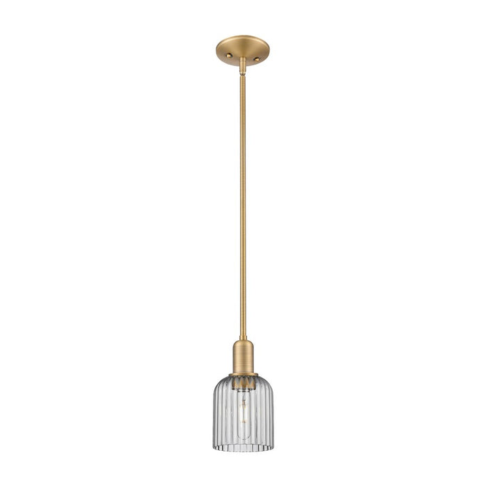 Innovations Bridal Veil 1Lt 5" Stem Mini Pendant, BB/Smoke - 716-1S-BB-G559-5SM