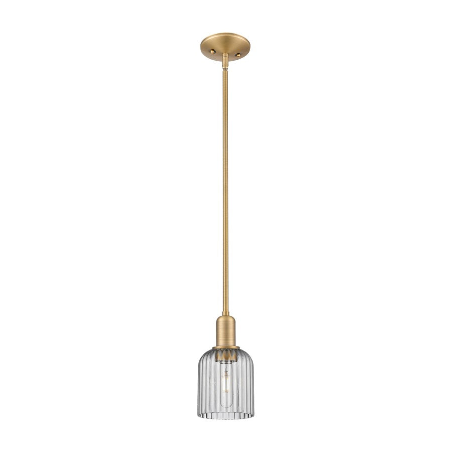 Innovations Bridal Veil 1Lt 5" Stem Mini Pendant, BB/Smoke - 716-1S-BB-G559-5SM