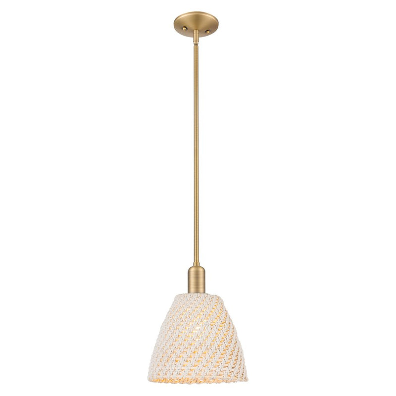 Innovations Natural Ballston Dome 9" Stem Mini Pendant, BB - 716-1S-BB-NBD-9-NAT