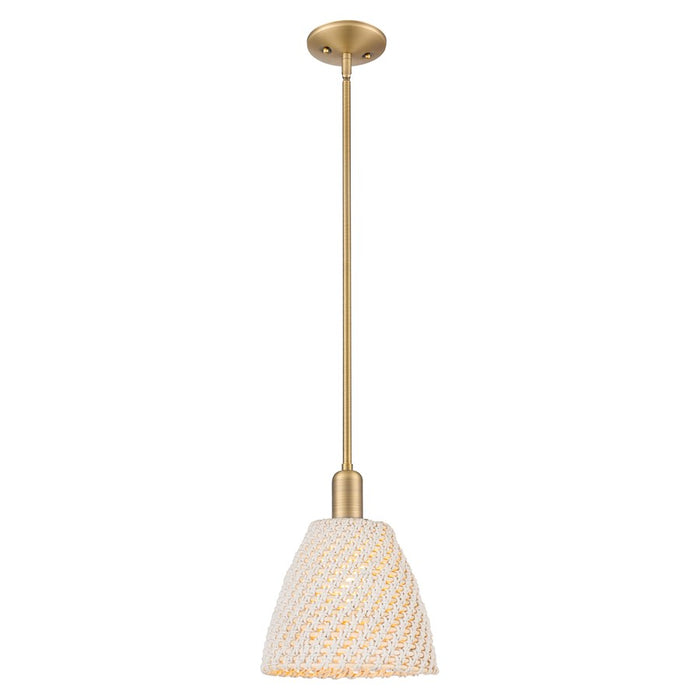 Innovations Natural Ballston Dome 9" Stem Mini Pendant, BB - 716-1S-BB-NBD-9-NAT