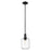 Innovations Preston 7" Jar Stem Mini Pendant, Black/Clear - 716-1S-BK-G460-7CL