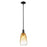 Innovations Brookhaven Almond 6" Stem Mini Pendant, BK/AM - 716-1S-BK-G480-6AM
