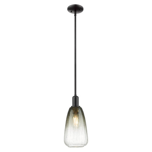 Innovations Brookhaven Almond 6" Stem Mini Pendant, BK/ST - 716-1S-BK-G480-6SL