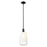 Innovations Brookhaven Cloche 7" Stem Mini Pendant, BK/Opal - 716-1S-BK-G482-7OP