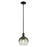 Innovations Brookhaven Globe 8" Stem Mini Pendant, BK/ST - 716-1S-BK-G483-8SL