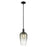 Innovations Brookhaven Flute 7" Stem Mini Pendant, BK/ST - 716-1S-BK-G484-7SL