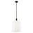 Innovations Bridal Veil 12" Stem Mini Pendant, BK/WH - 716-1S-BK-G559-12GWH