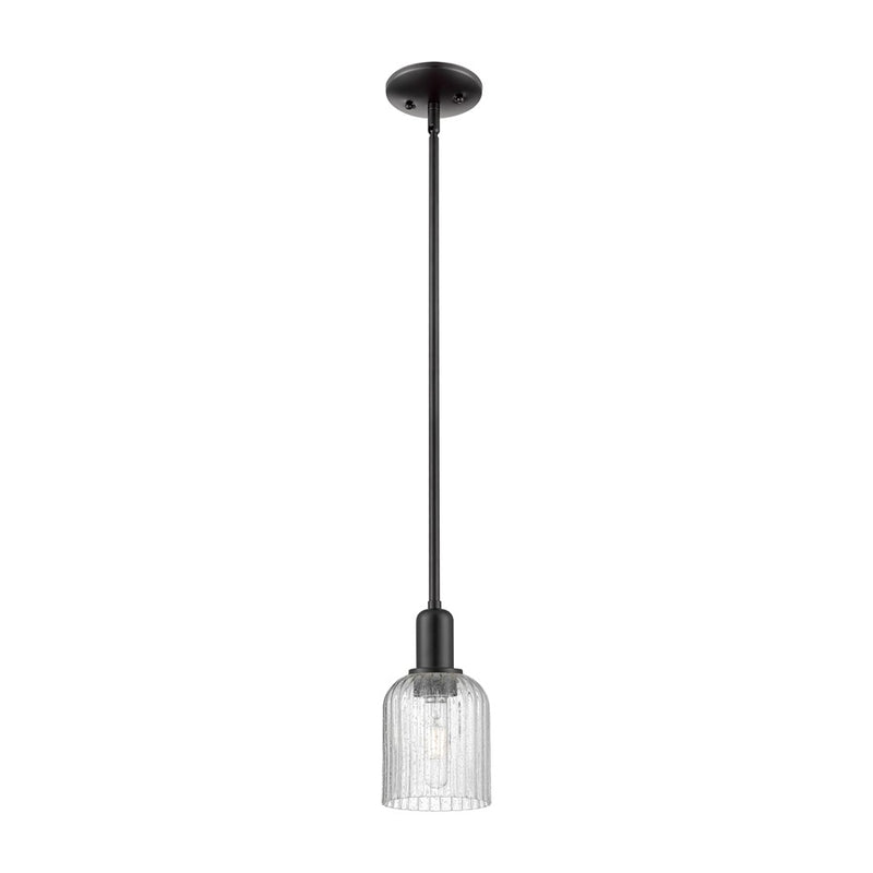 Innovations Bridal Veil 1Lt 5" Stem Mini Pendant, BK/Seed - 716-1S-BK-G559-5SDY