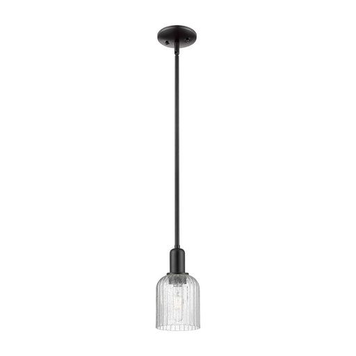 Innovations Bridal Veil 1Lt 5" Stem Mini Pendant, BK/Seed - 716-1S-BK-G559-5SDY