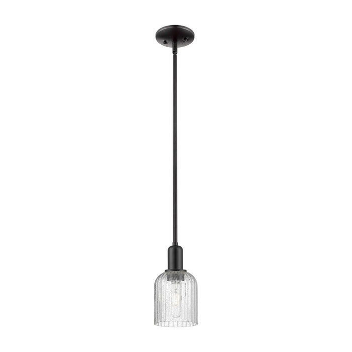 Innovations Bridal Veil 1Lt 5" Stem Mini Pendant, BK/Seed - 716-1S-BK-G559-5SDY