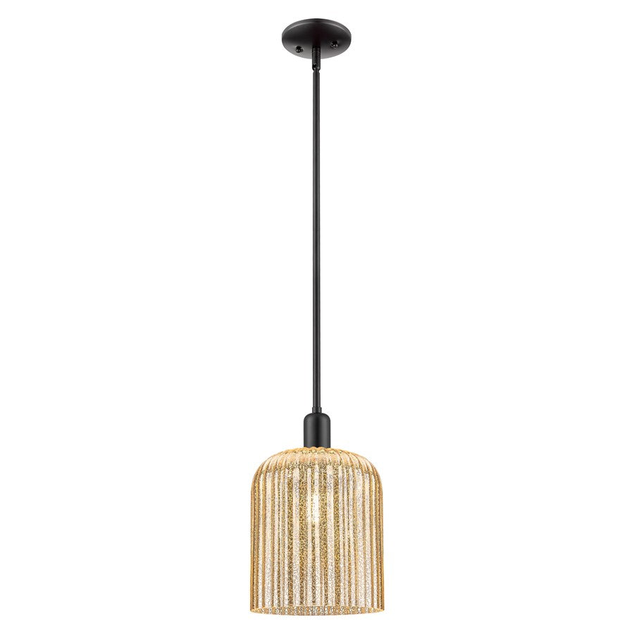 Innovations Bridal Veil 8" Stem Mini Pendant, Black/Mercury - 716-1S-BK-G559-8ME
