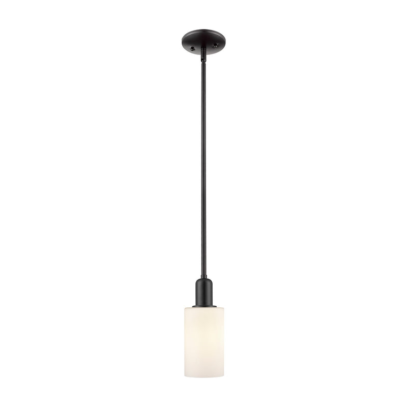 Innovations Clymer 4in 1-Light Mini Pendant | Industrial Matte Black Steel and Matte White Glass | Kitchen Island & Dining Room | 4 | Model 716-1S-BK-G801
