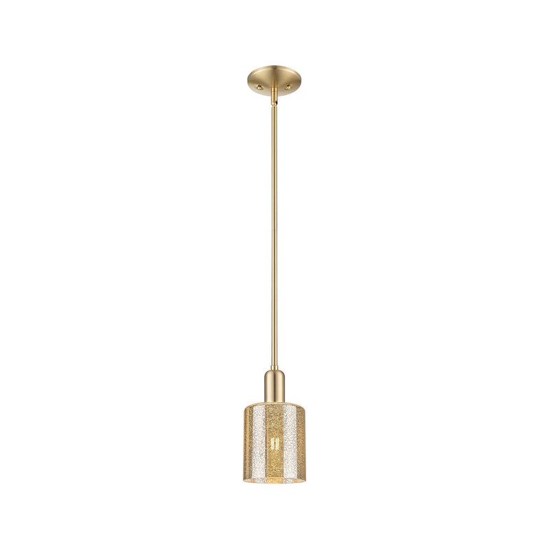Innovations Cobbleskill 5in 1-Light Mini Pendant | Industrial Champagne Bronze Steel and Mercury Glass | Kitchen Island & Dining | Model 716-1S-CB-G116