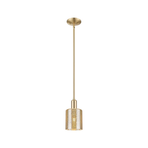 Innovations Cobbleskill 5in 1-Light Mini Pendant | Industrial Champagne Bronze Steel and Mercury Glass | Kitchen Island & Dining | Model 716-1S-CB-G116