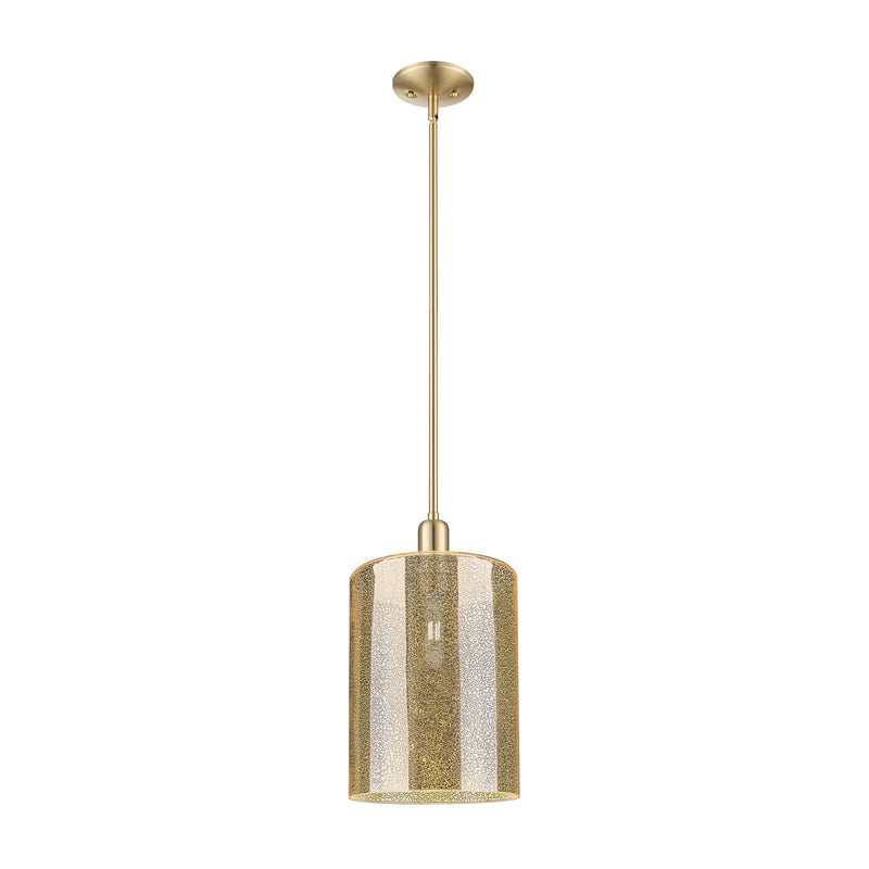 Innovations Cobbleskill 9in 1-Light Mini Pendant | Industrial Champagne Bronze Steel and Mercury Glass | Kitchen Island | 9 x 9 x | Model 716-1S-CB-G116-L