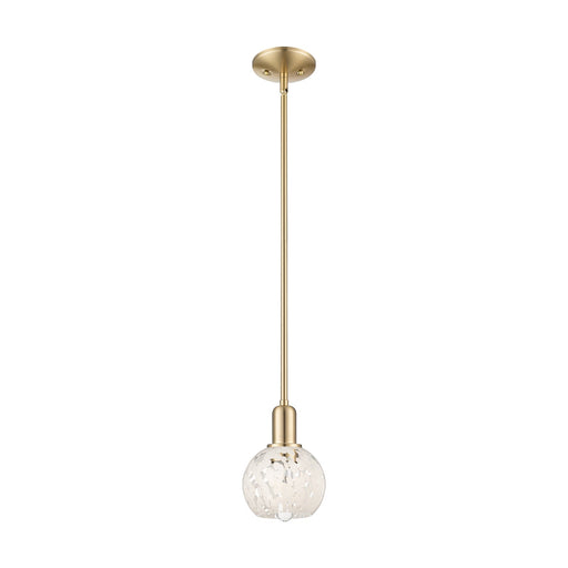 Innovations White Mouchette 6in 1-Light Mini Pendant | Industrial Champagne Bronze Steel and White Glass | Kitchen Island & | Model 716-1S-CB-G1216-6WM