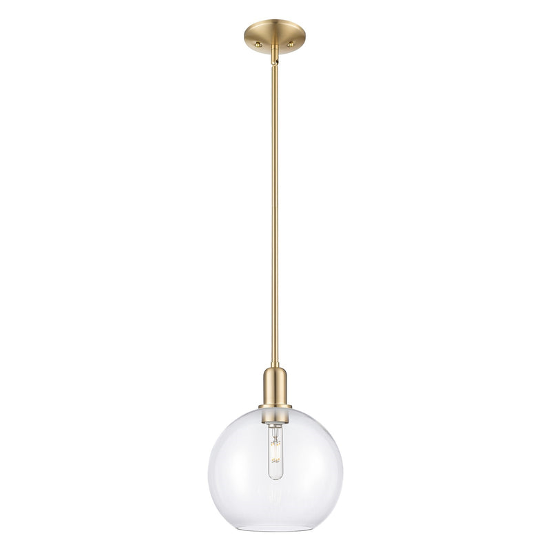 Innovations Athens 10in 1-Light Mini Pendant | Industrial Champagne Bronze Steel and Clear Glass | Kitchen Island & Dining Room | Model 716-1S-CB-G122-10