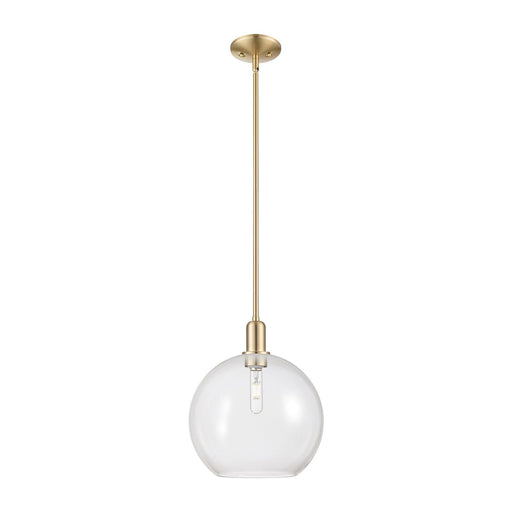 Innovations Athens 12in 1-Light Mini Pendant | Industrial Champagne Bronze Steel and Clear Glass | Kitchen Island & Dining Room | Model 716-1S-CB-G122-12